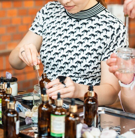 A candle workshop at the Candle Bar
